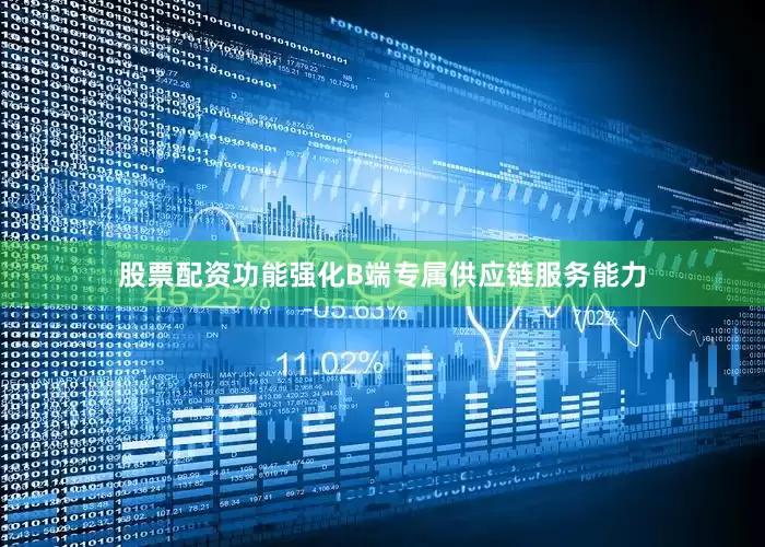 股票配资功能强化B端专属供应链服务能力