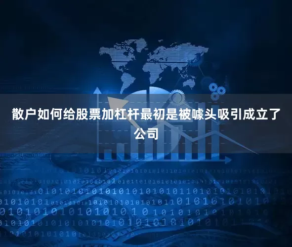 散户如何给股票加杠杆最初是被噱头吸引成立了公司